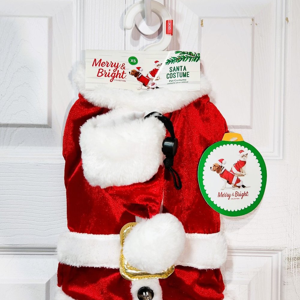 Merry & Bright Santa Costume for Dogs and Cats